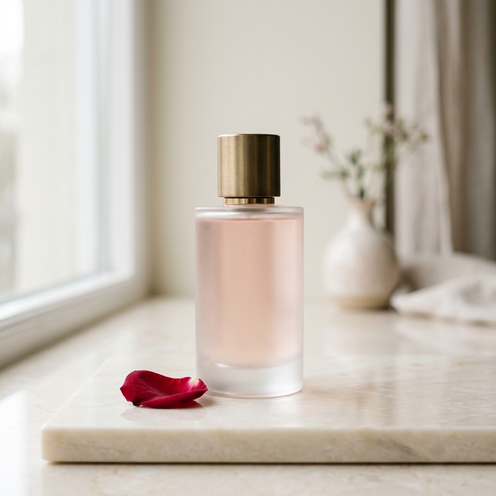 Rose petal and perfume flacon heritage